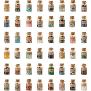 Botella de los Deseos con Virutas de Cristal Natural, Piedras Semipreciosas Irregulares, Botella de Cristal Curativa, Otras Artesanías de Cristal - Product Image 5