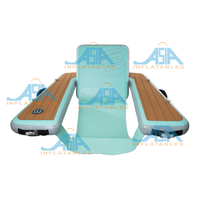 Plateforme flottante gonflable en forme de C pour jet ski, ponton de loisirs