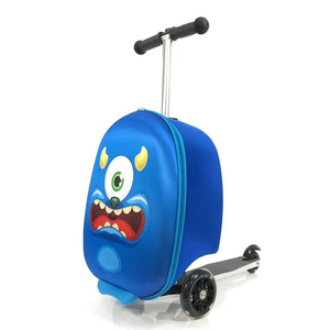 Top-rated <strong>Scooter</strong> Luggage Custom Airport Travel Design 3D Trolley Children <strong>Suitcase</strong> Luggage Bag <strong>with</strong> <strong>Scooter</strong> for Kids - Product Image 5