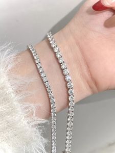 Luxury Lab Diamond 18K Gold <b>Bracelet</b>, Elegant Tennis <b>Bracelet</b> Wholesale, High-End Jewelry Gift <b>Box</b>, MOQ 2pcs with Certification - Product Image 4