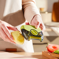 Groothandel Keukengereedschap Rvs 3 In 1 Fruit Parer Groentemeloen Schiller Pellen Mes Draagbaar Schillen Snijden Fruit