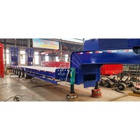 AOTONG Nouvelle semi-remorque surbaissée à col de cygne 3 essieux pour le transport d'équipements lourds, construction en acier, poutre en I, 12R22.5