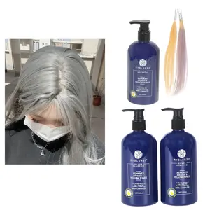 Professional fábrica prata roxo shampoo 300ml nenhum shampoo amarelo para cinza cabelo produto salão