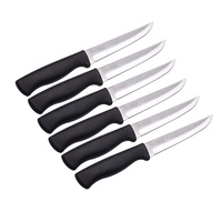 RUNWIN Ensemble de 6 couteaux à steak tranchants et dentelés pour la cuisine Logo personnalisable