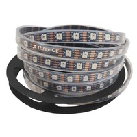 Bande LED WS2815 12V RVB pleine couleur à pixel unique adressable individuellement, étanche IP20, Ra80 CRI, dimmable, fonction Break-and-resume