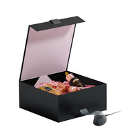 Boîte cadeau magnétique personnalisée en carton de luxe, grande et pliable, avec poignée, pour cadeaux d'anniversaire, de mariage, de Noël