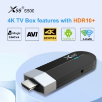 X98S500 Android 11 Quad Core S905Y4 4K Smart TV Stick avec prise en charge POE/GSM/GPRS/IP/TCP, 2 Go de RAM, 16 Go-32 Go de ROM