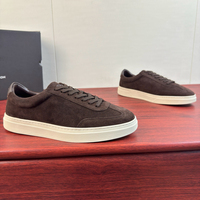 Baskets décontractées en daim pour hommes, style designer, de haute qualité, basses, à lacets, plates, plusieurs couleurs, pour la marche quotidienne et la mode