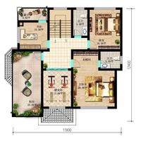 Villa préfabriquée simple, élégante et bon marché, en acier léger, de luxe