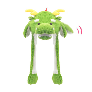 Disfraz de Cabeza de Dragón con Patas Abatibles de 22 Pulgadas y Orejas Saltones, Cubierta de Peluche Divertida para Disfraz de Fiesta, <span class=keywords><strong>Sombrero</strong></span> de Cosplay de Dragón Gracioso - Product Image 1