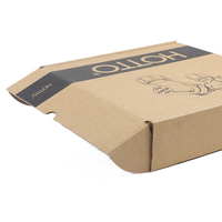 Emballage de vêtements artisanaux marron de dessin animé écologique boîtes postales ondulées boîte à chaussures pour l'expédition