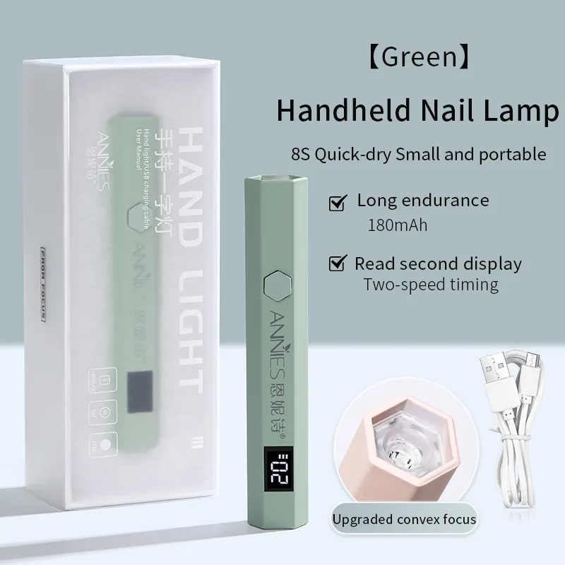 UV Light for Gel Nail Stickers Diamond Nail Lamp Handheld Nail Drying Lamp UV Led