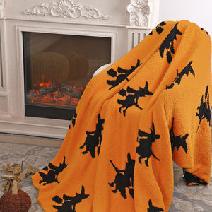 Manta de Halloween, tiro de patrón reversible suave y acogedor, decoración de sentido de ambiente de terror divertido espeluznante - Product Image 2