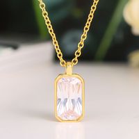 Uxury-pendientes largos de 18K para mujer, cadenas de eslabones