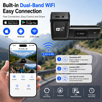 Mini caméra embarquée 0,96 pouce 4K+1080P double objectif WIFI avec capteur G, enregistrement en boucle, GPS et enregistrement en time-lapse pour taxi