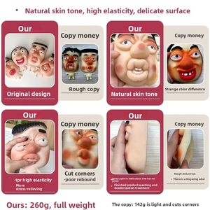Agent recherché : Jouet anti-stress en PU à visage amusant, sans pression, à rebond rapide, sonore et moelleux, nouveauté originale - Product Image 1