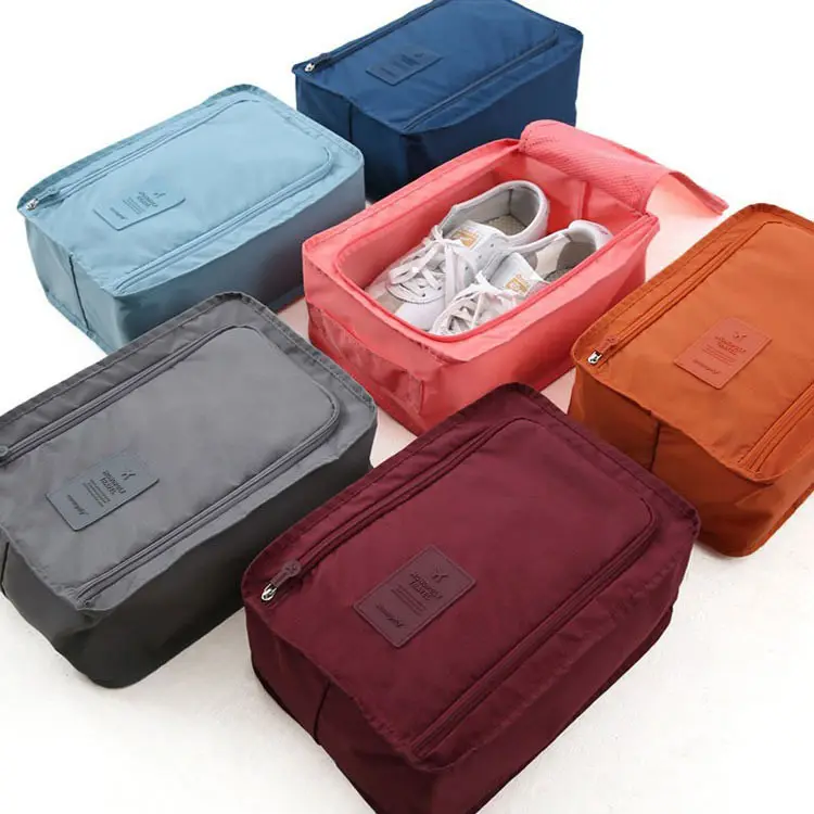 6 Colors Multi Function Portable Travel Shoes Bags Waterproof Dustproof Polyester Foldable Storage Bags can be customized