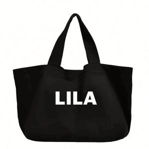 LILA High Quality Personalized Recycled for Daily Use Traveling Cotton <b>Canvas</b> Tote Bag - <b>Large</b> White Shopping Bag - Product Image 2