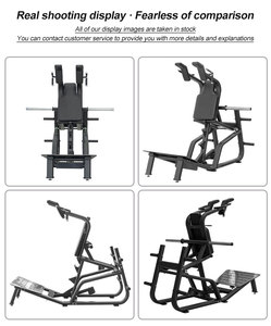 Máquina de Sentadillas Comercial de Alta Resistencia, Estructura de Acero Elíptica Plana, Barra Guía Cromada de 40 mm, <span class=keywords><strong>Prensa</strong></span> de Piernas con Carga de Discos para Gimnasio - Product Image 5
