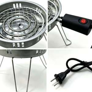 Portable Electric Hookah Shisha Charcoal Burner Metal <b>Coal</b> <b>Heater</b> with Mesh Grill Tripod Stand for Smoke - Product Image 2