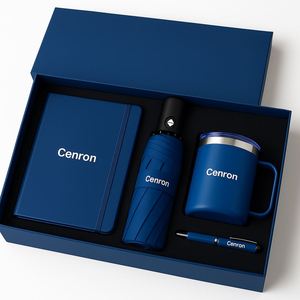 Set de Regalo 4 en 1 con Logotipo Personalizado: Cuaderno A5, Taza Aislada, Paraguas Automático y Bolígrafo Metálico |   Caja de Bienvenida Ejecutiva - Product Image 3