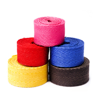 Forte résistance bas prix 1cm 1.5cm de large en stock diverses couleurs sangle en polyester coloré mat uni pour matelas