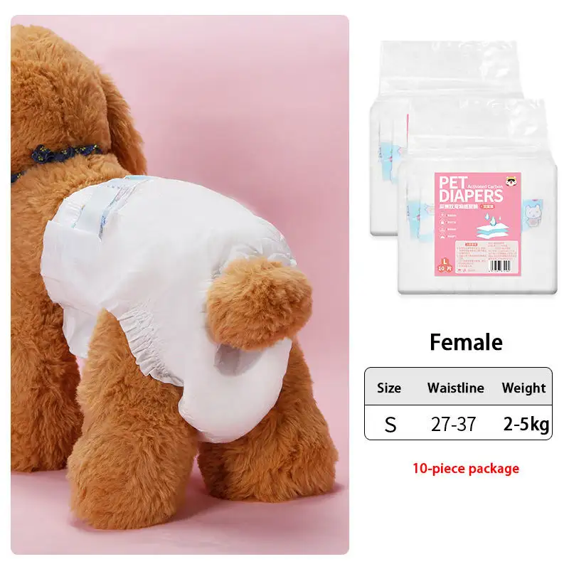 Couches jetables très absorbantes pour chiens et femmes, pantalons physiologiques en coton pour chiens