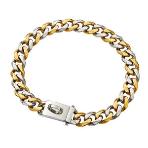 Stainless Steel Solid Pattern Fashion Bull Dog Collar 19mm Cuban Link Luxury Gold Chain with ID Name <b>Tag</b> - Product Image 6