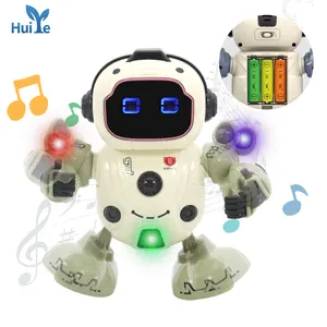 惠业机器人玩具儿童智能电动舞蹈机器人扬声器玩具机器人技术儿童带光和音乐声音