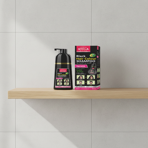 Champú para el Cabello Sin PPD, Color Negro, Castaño Oscuro, Marrón Borgoña, 200 ml x 48 Botellas para un Cabello Suave y Brillante - Product Image 1