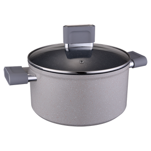 Juego de utensilios de cocina de <span class=keywords><strong>11</strong></span> piezas, revestimiento antiadherente de mármol, sartén forjada, juego de ollas y sartenes de lujo con punto rojo - Product Image 5