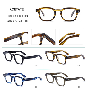 Montures de lunettes originales de haute qualité pour hommes Étui à lunettes optiques en acétate fait main unique inclus - Product Image 2