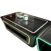 Table basse rectangulaire moderne en acrylique LED de marque ONE, directement de l'usine, 1 compartiment - Pour bars à domicile, hôtels, gymnases, centres commerciaux, clubs, salons