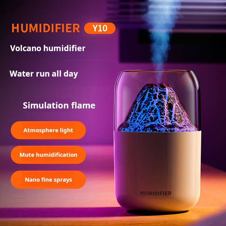 New Simulation Crack Volcano Humidifier Usb Mute Large Fog Volume ...