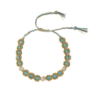 Bracelet Bohème Tressé à la Main pour Femme, Pierre Œil <span class=keywords><strong>de</strong></span> Chat Bleu Clair, Perle en Acier Inoxydable, Cordon Réglable, Bijou <span class=keywords><strong>de</strong></span> Poignet Estival pour la Plage - Product Image 5