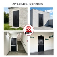 Porte en acier sur mesure pour couloir, porte de sortie de sécurité coupe-feu standard, panneau de vision à faible émissivité