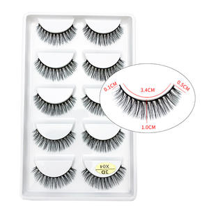 FX-S234 Faux Cils Bande Complète Cils Faux Vison Naturel Cils Personnalisables Série X 5 Paires Cils en Gros - Product Image 6