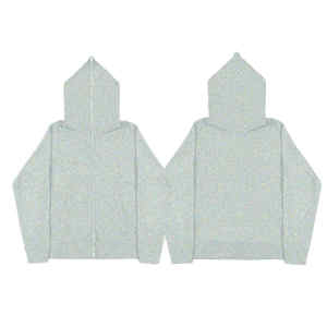 Unisex đầy đủ mặt Zip Up HOODIE Chất lượng tốt tùy chỉnh bông quá khổ mùa đông in kỹ thuật số Đồng bằng nhuộm - Product Image 2