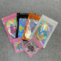 Sacs d'emballage personnalisés refermables avec fermeture à glissière pour fenêtre avant transparente Sacs en mylar avec fenêtre transparente