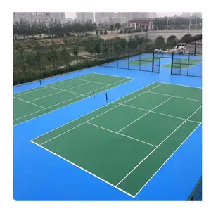 Kapalı/açık spor sahası ekipmanları tenis/basketbol/futbol sahası döşeme silikon PU tenis kortları