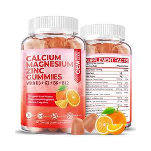 Gomitas de Calcio, Magnesio y Zinc OEM con Vitamina D3 y K2, Suplemento de Calcio y Magnesio en Gomitas para el Apoyo Inmunológico - Product Image 1