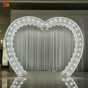 SMOOTH Heart Shape Led <b>Props</b> Wedding Stage Decor <b>for</b> Wedding Stage Wrought Iron Heart Shape Wedding Stage - Product Image 5