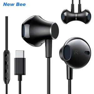 High Quality Original Hifi Stereo Dac USB C Headphones Magnetic In-Ear Type C Wired Earphone for Android Samsung Galaxy Huawei