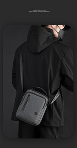 Unisex Lightweight Nylon Crossbody <b>Chest</b> Messenger Bag Waterproof with Custom Logo Stylish Carry - Product Image 5