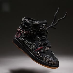 <span class=keywords><strong>Zapatillas</strong></span> de Baloncesto de Lujo para Hombre, Transpirables, con Forro de Malla, Casuales, Versátiles, a la Moda, de Caña Alta, de Cuero, Cómodas y con Suela Gruesa - Product Image 1