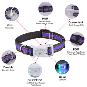Affichage à défilement <span class=keywords><strong>LED</strong></span> de haute qualité collier pour chien de compagnie lumineux Rechargeable collier pour chien lumineux dans l'obscurité collier pour animal de compagnie - Product Image 2