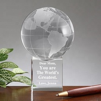 Cristal clair de table globe pour souvenirs cadeaux faveurs