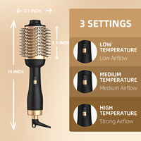SK-036 Oem Brosse à air chaud de couleur personnalisée Styler Brosse à cheveux en une étape Peigne à air chaud Lissage Sèche-cheveux Styler