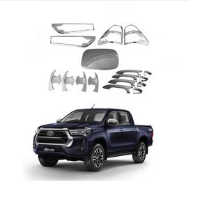 Kit de conjunto completo de accesorios de cubierta cromada ostentosa para <span class=keywords><strong>Toyota</strong></span> 2020 <span class=keywords><strong>Hilux</strong></span> <span class=keywords><strong>2021</strong></span> REVO <span class=keywords><strong>4X2</strong></span> Conquest 2022 - Product Image 1