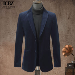 Costume d'affaires haut de gamme pour <span class=keywords><strong>homme</strong></span> avec boutons en corne, veste décontractée en <span class=keywords><strong>velours</strong></span> à fines rayures, <span class=keywords><strong>blazer</strong></span> en <span class=keywords><strong>velours</strong></span> côtelé simple - Product Image 3